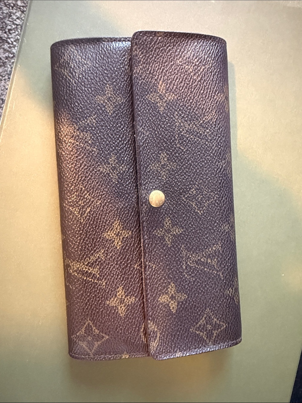 Monogram Canvas Long Wallet in Brown